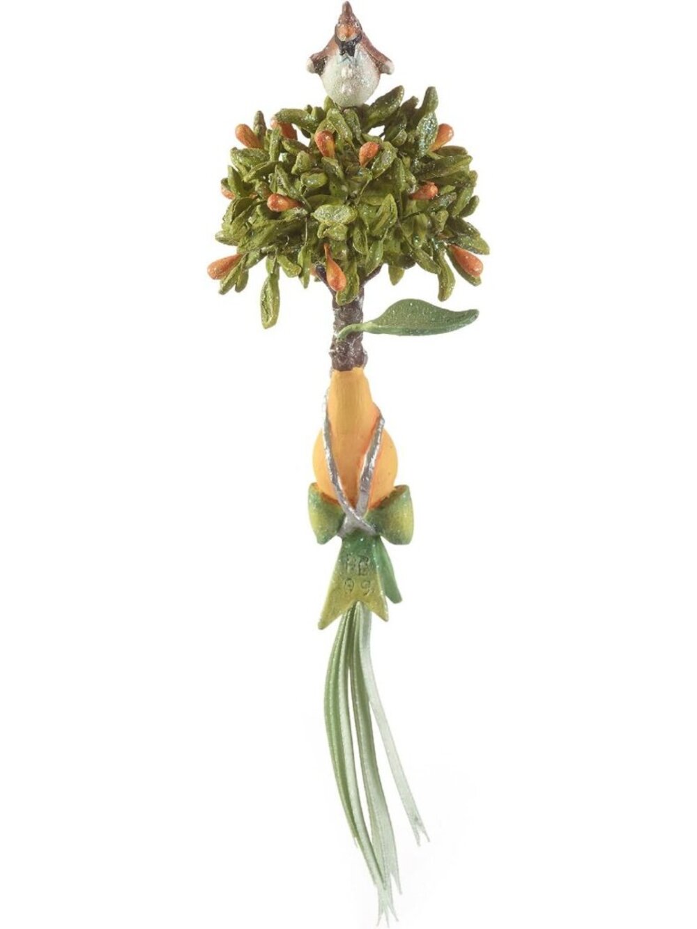 Charming Partridge in a Pear Tree Ornament - Festive Holiday Decor